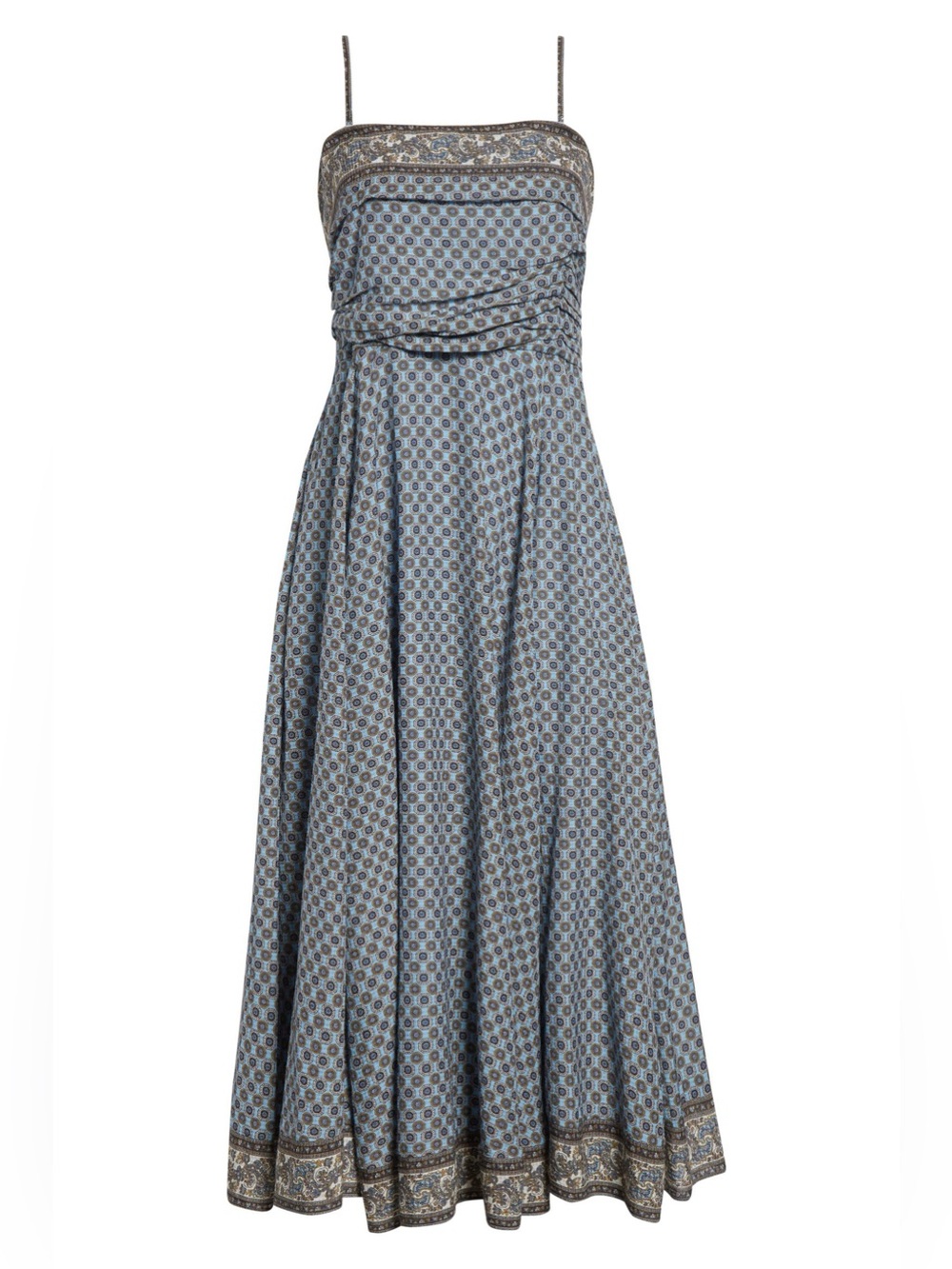 Veronica Beard Lana Ruched Medallion & Paisley Print Midi Dress
Veronica Beard
